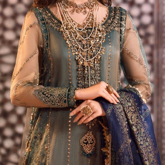 New 3 piece Pakistani maria b wedding party dress xl - Picture 5 of 12